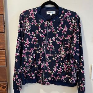 Cherry blossom print bomber jacket
